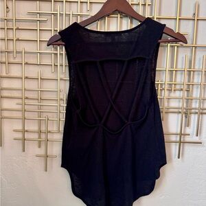 Express One Eleven Black Strappy Open Back Tank Top XS Minimalist